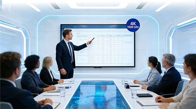 Painel plano interativo